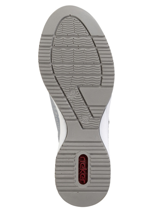 Komfortschuhe - Rieker Schnür-Sneaker aus bedrucktem Synthetikmaterial, in Größe 036 bis 042, in Farbe HELLBLAU-SILBER Ansicht 3