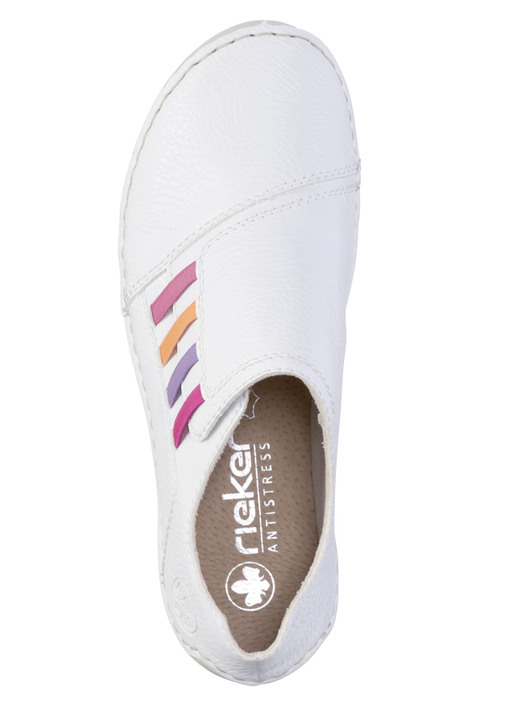Slipper & Schnürschuhe - Rieker, klassische Damen-Slipper, mit Gummizug, in Größe 036 bis 042, in Farbe WEISS Ansicht 2