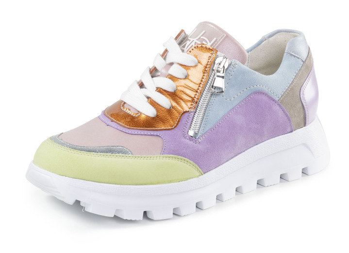 Komfortschuhe - Waldläufer, trendige Damen-Sneaker, Weite H, mit herausnehmbarem Fußbett, in Größe 3 1/2 bis 8, in Farbe MULTICOLOR Ansicht 1