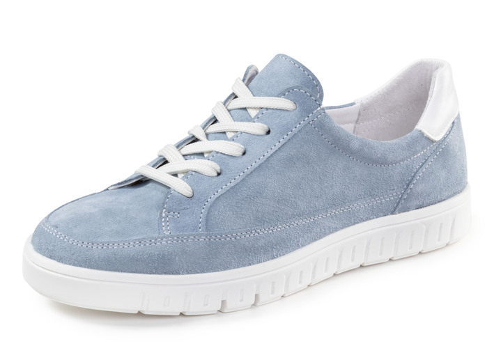 Komfortschuhe - ELENA EDEN Schnür-Sneaker aus Veloursleder, in Größe 036 bis 042, in Farbe BLEU Ansicht 1