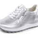Komfortschuhe - Waldläufer, sportliche Damen-Sneaker, Weite H, mit herausnehmbarem Fußbett, in Größe 3 1/2 bis 8, in Farbe WEISS – Farbe SILBER – Ansicht 1