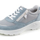 Komfortschuhe - Schnürschuh aus Meshmaterial und Veloursleder, in Größe 036 bis 042, in Farbe HELLBLAU – Farbe HELLBLAU – Ansicht 1