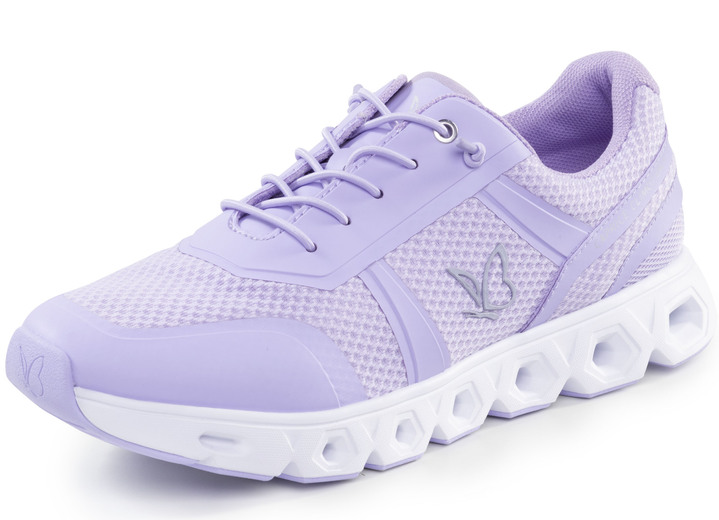 Komfortschuhe - Caprice Sneaker mit elastischer Zier-Schnürung Komfortschuhe - Caprice Sneaker mit elastischer Zier-Schnürung, in Größe 036 bis 042, in Farbe FLIEDER