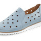 Slipper & Schnürschuhe - ELENA EDEN Slipper aus weichem Nappaleder mit Lochungen, in Größe 036 bis 041, in Farbe BLEU – Farbe BLEU – Ansicht 1