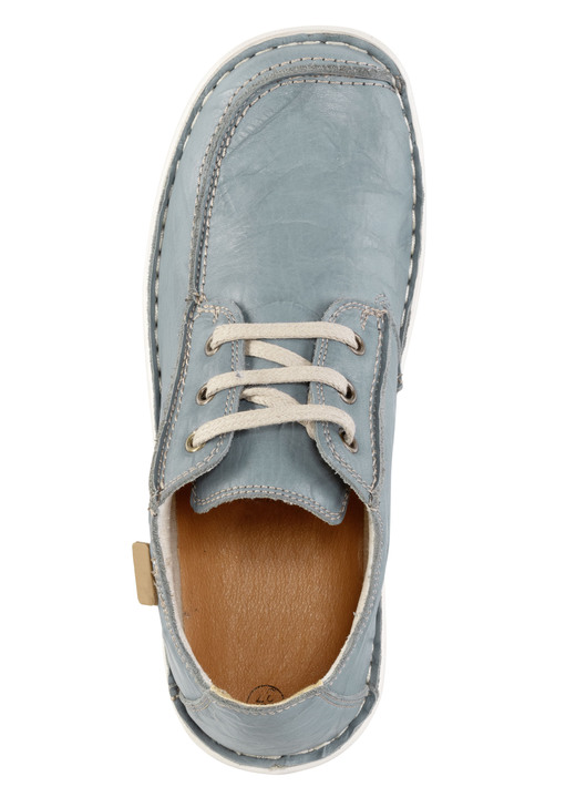 Komfortschuhe - ELENA EDEN Schnürschuh aus Nappaleder mit Knitter-Struktur, in Größe 036 bis 042, in Farbe WEISS Ansicht 4