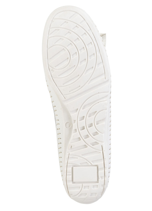 Komfortschuhe - ELENA EDEN Slipper mit seitlichen Gummizügen, in Größe 036 bis 042, in Farbe WEISS Ansicht 3