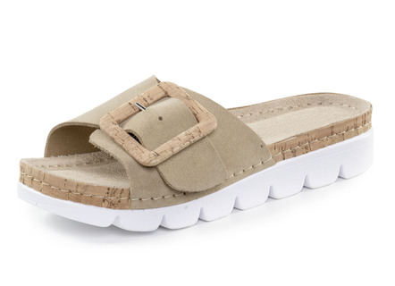 ELENA EDEN, trendige Damen-Pantoletten, aus Leder