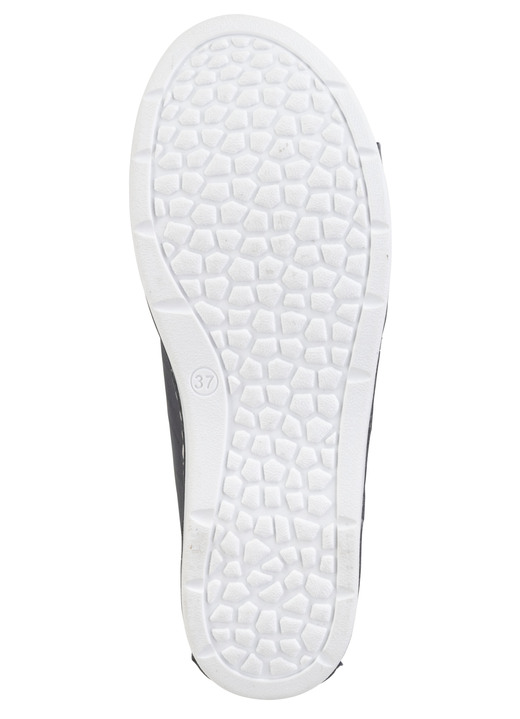 Slipper & Schnürschuhe - ELENA EDEN Schnürschuh mit Knitter-Struktur und Zier-Nähten, in Größe 036 bis 041, in Farbe MARINE Ansicht 3