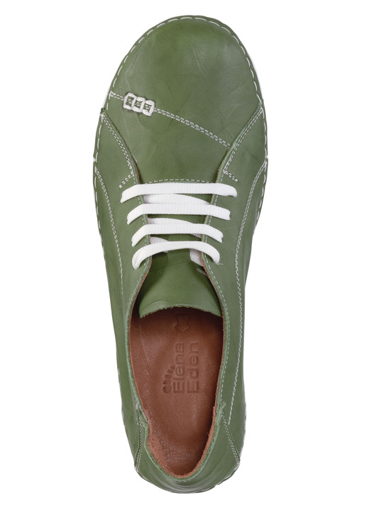 Slipper & Schnürschuhe - ELENA EDEN Schnürschuh mit Knitter-Struktur und Zier-Nähten, in Größe 036 bis 041, in Farbe MARINE Ansicht 8