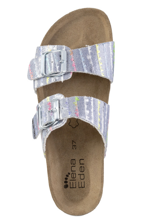 Komfortschuhe - ELENA EDEN Pantolette aus interessant dessiniertem Synthetik, in Größe 036 bis 042, in Farbe PINK-BUNT Ansicht 5