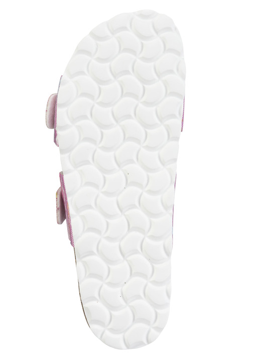 Komfortschuhe - ELENA EDEN Pantolette aus interessant dessiniertem Synthetik, in Größe 036 bis 042, in Farbe PINK-BUNT Ansicht 3