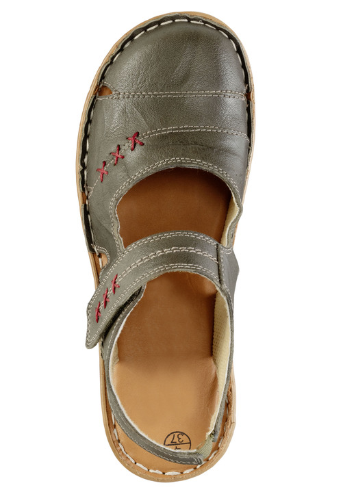 Komfortschuhe - ELENA EDEN Slipper aus Nappaleder mit Knitter-Struktur, in Größe 036 bis 042, in Farbe JEANS Ansicht 5