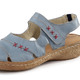 Komfortschuhe - ELENA EDEN Slipper aus Nappaleder mit Knitter-Struktur, in Größe 036 bis 042, in Farbe JEANS – Farbe JEANS – Ansicht 1