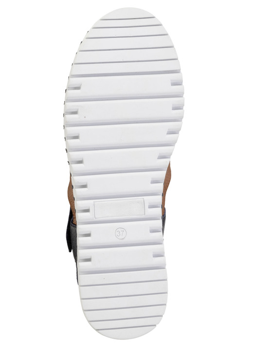 Komfortschuhe - ELENA EDEN Sandale aus genarbtem Nappaleder, in Größe 036 bis 042, in Farbe MARINE-BUNT Ansicht 3