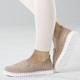 Komfortschuhe - ELENA EDEN, sommerliche Damen-Slipper, Weite H, mit herausnehmbarem Fußbett, in Größe 036 bis 042, in Farbe JEANS – Farbe TAUPE – Ansicht 4