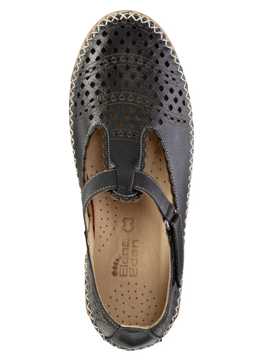 Komfortschuhe - ELENA EDEN, sommerliche Damen-Slipper, Weite H, mit Klettverschluss, in Größe 036 bis 043, in Farbe WEISS Ansicht 8