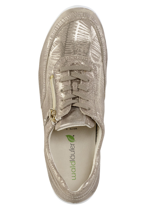 Komfortschuhe - Waldläufer Schnür-Sneaker aus effektvoll geprägtem Nubukleder, in Größe 3 1/2 bis 8, in Farbe ANTIKGOLD Ansicht 2