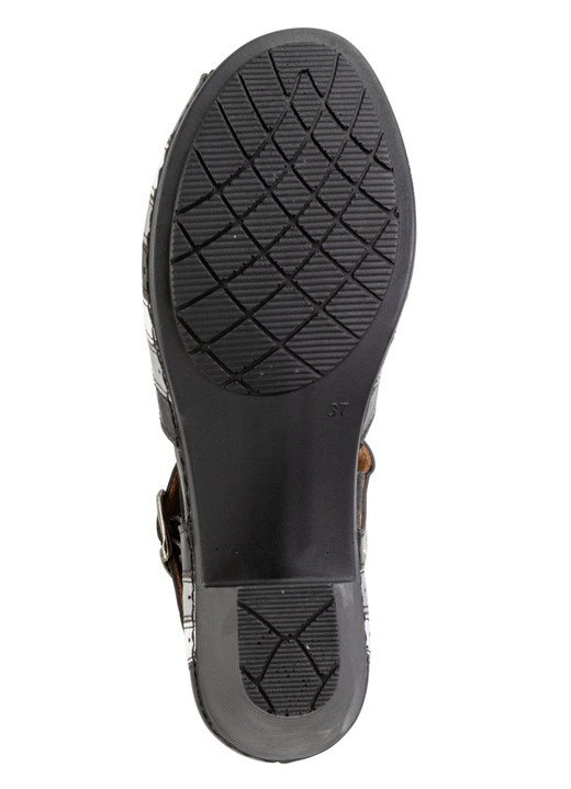 Komfortschuhe - Gemini, modische Damen-Sandaletten, Weite G, mit Gummizug, in Größe 036 bis 042, in Farbe WEISS-BUNT Ansicht 6