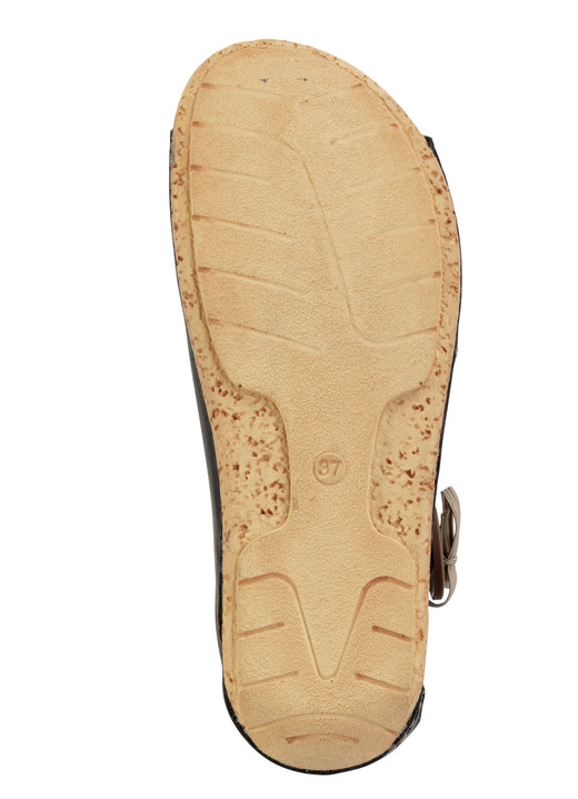 Komfortschuhe - Gemini Sandale aus teils schattiertem Rind-Nappaleder, in Größe 036 bis 042, in Farbe SCHWARZ Ansicht 3