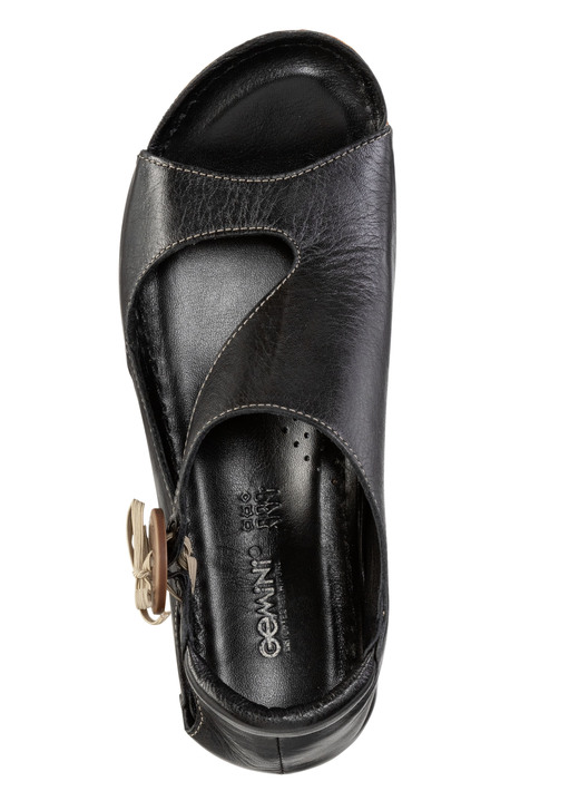 Komfortschuhe - Gemini Sandale aus teils schattiertem Rind-Nappaleder, in Größe 036 bis 042, in Farbe COGNAC Ansicht 5