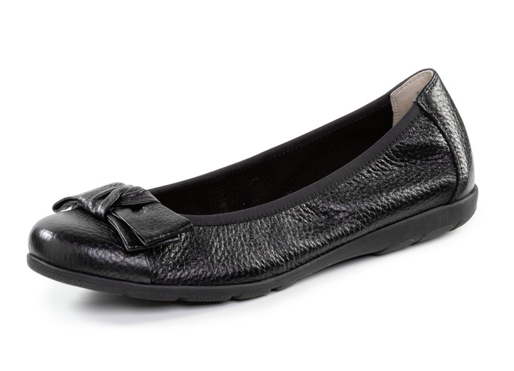 Komfortschuhe - Caprice Ballerina mit Zierschleife, in Größe 036 bis 042, in Farbe SCHWARZ Ansicht 1
