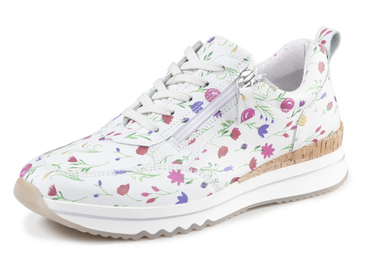 Komfortschuhe - ELENA EDEN, modische Damen-Sneaker, Weite H, mit herausnehmbarem Fußbett, in Größe 036 bis 042, in Farbe WEISS-BUNT Ansicht 1