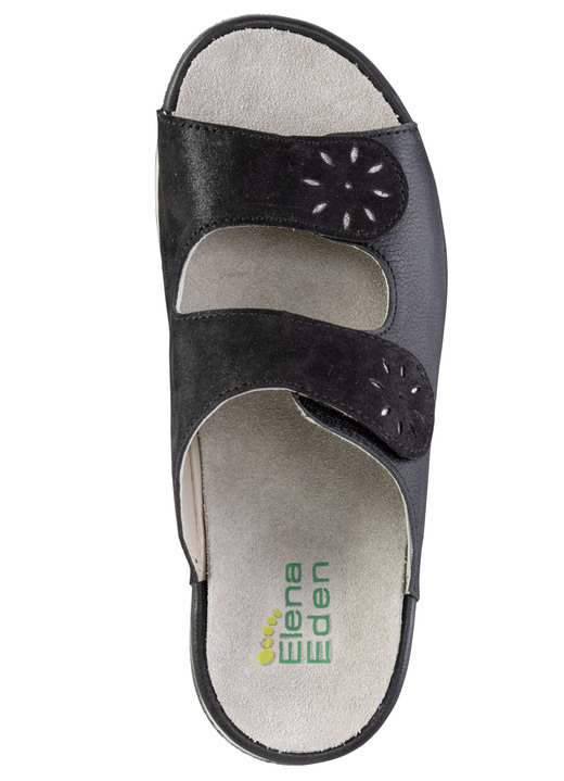 Komfortschuhe - ELENA EDEN, bequeme Damen-Pantoletten, Weite H, mit herausnehmbarem Fußbett, in Größe 036 bis 042, in Farbe TAUPE-ANTIKBRONZE Ansicht 5