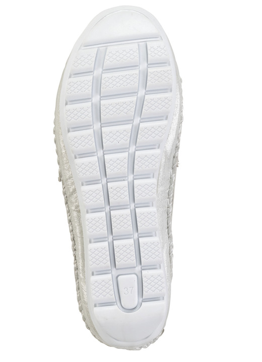 Komfortschuhe - Gemini Mokassin-Slipper aus weichem, glänzend geprägtem Nappaleder, in Größe 036 bis 042, in Farbe JEANSBLEU Ansicht 6