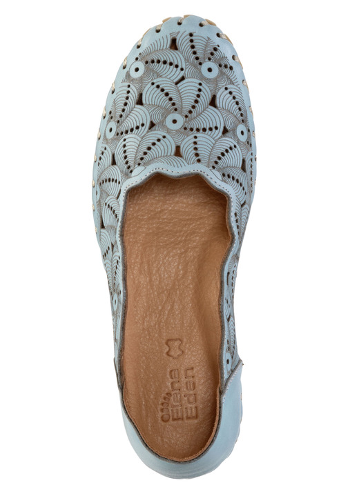 Pumps & Ballerina - ELENA EDEN Ballerina mit interessanter Prägung, in Größe 036 bis 041, in Farbe JEANS Ansicht 2