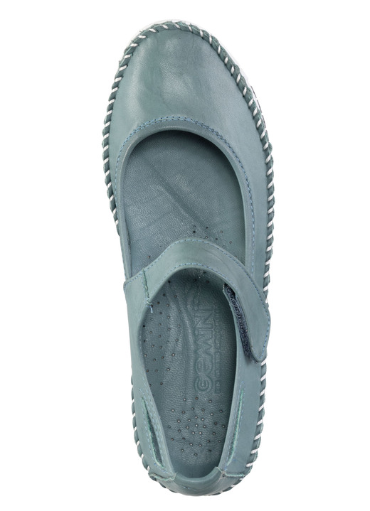 Komfortschuhe - Gemini Mokassin-Slipper mit dezenter Knitter-Struktur, in Größe 036 bis 042, in Farbe JEANS Ansicht 2