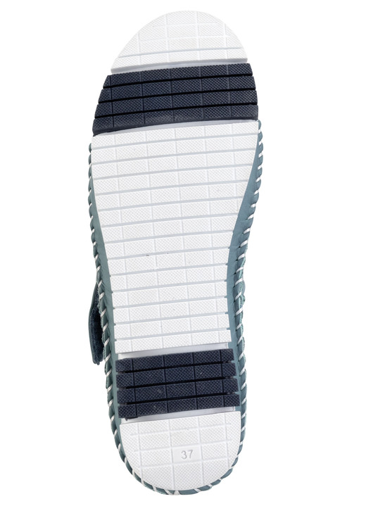 Komfortschuhe - Gemini Mokassin-Slipper mit dezenter Knitter-Struktur, in Größe 036 bis 042, in Farbe JEANS Ansicht 3