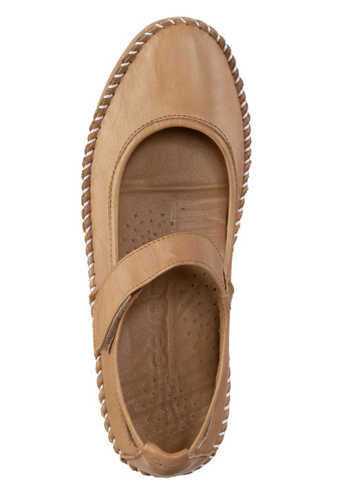 Komfortschuhe - Gemini Mokassin-Slipper mit dezenter Knitter-Struktur, in Größe 036 bis 042, in Farbe JEANS Ansicht 8