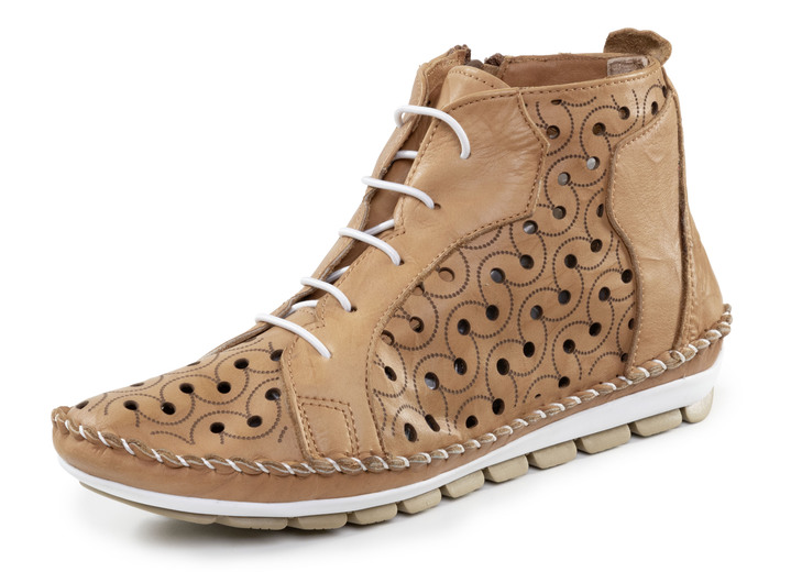 Komfortschuhe - Gemini Bootie mit Knitter-Struktur, in Größe 036 bis 042, in Farbe MARINE Ansicht 7