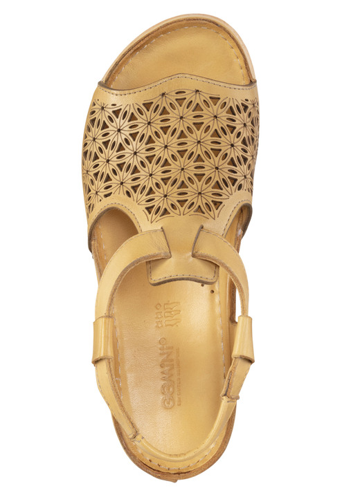 Komfortschuhe - Gemini Sandale aus schattiertem Nappaleder mit Prägung, in Größe 036 bis 042, in Farbe BLAU Ansicht 5