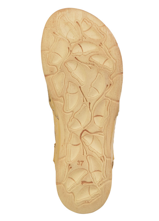 Komfortschuhe - Gemini Sandale aus schattiertem Nappaleder mit Prägung, in Größe 036 bis 042, in Farbe BLAU Ansicht 6