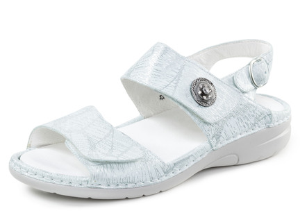 Waldläufer Sandale mit Metallschmuck mit Glitzersteinchen