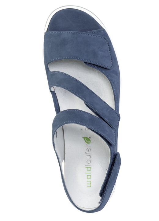 Komfortschuhe - Waldläufer, bequeme Damen-Sandalen, Weite H, mit herausnehmbarem Fußbett, in Größe 3 1/2 bis 8, in Farbe JEANSBLAU Ansicht 2