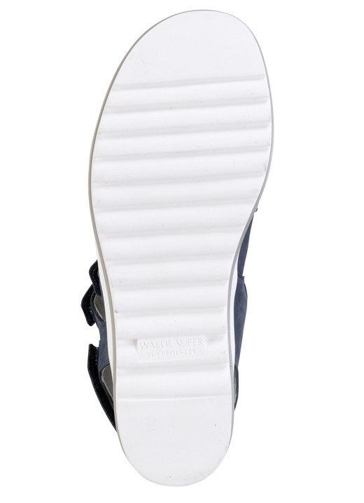 Komfortschuhe - Waldläufer, bequeme Damen-Sandalen, Weite H, mit herausnehmbarem Fußbett, in Größe 3 1/2 bis 8, in Farbe JEANSBLAU Ansicht 3