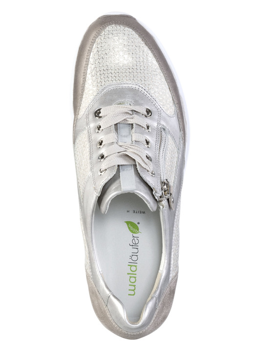 Komfortschuhe - Waldläufer Sneaker aus edlem Leder-Materialmix, in Größe 3 1/2 bis 8, in Farbe JEANS-NATURWEISS Ansicht 5