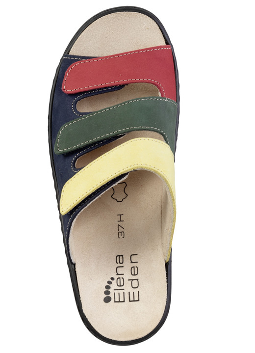 Komfortschuhe - ELENA EDEN Pantolette aus Nubukleder, in Größe 036 bis 042, in Farbe MARINE-BUNT Ansicht 2
