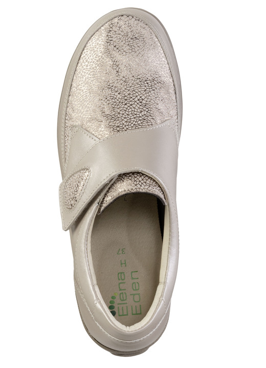 Komfortschuhe - ELENA EDEN Klettschuh aus schimmerndem Nappaleder, in Größe 036 bis 042, in Farbe SCHWARZ Ansicht 5