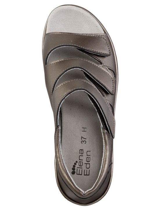 Komfortschuhe - ELENA EDEN Sandale aus teilweise schimmerndem Nappaleder, in Größe 036 bis 042, in Farbe SCHWARZ Ansicht 4