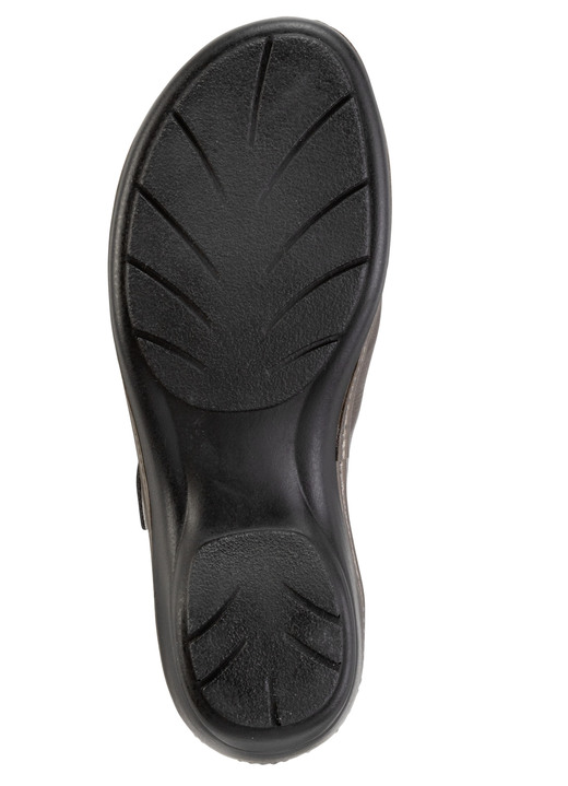 Komfortschuhe - ELENA EDEN Sandale aus teilweise schimmerndem Nappaleder, in Größe 036 bis 042, in Farbe SCHWARZ Ansicht 5