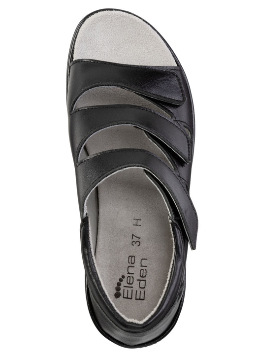 Komfortschuhe - ELENA EDEN Sandale aus teilweise schimmerndem Nappaleder, in Größe 036 bis 042, in Farbe SCHWARZ Ansicht 2