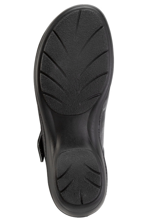 Komfortschuhe - ELENA EDEN Sandale aus teilweise schimmerndem Nappaleder, in Größe 036 bis 042, in Farbe SCHWARZ Ansicht 3