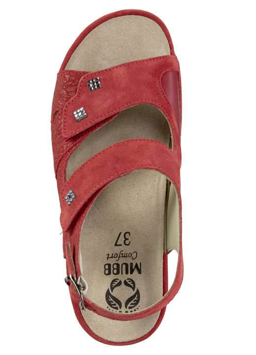 Komfortschuhe - Mubb, bequeme Damen-Sandalen, Weite H, mit herausnehmbarem Fußbett, in Größe 036 bis 042, in Farbe GRAU Ansicht 6