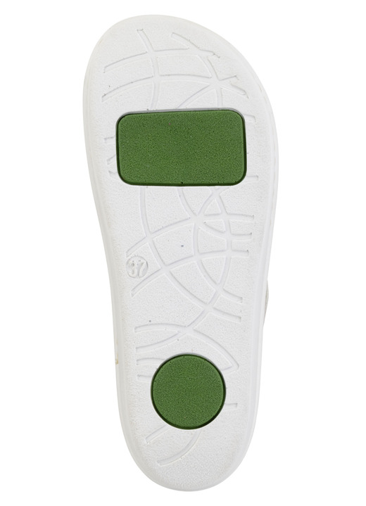 Komfortschuhe - Mubb, sommerliche Damen-Clogs, Weite H, mit herausnehmbarem Fußbett, in Größe 036 bis 042, in Farbe WEISS Ansicht 3