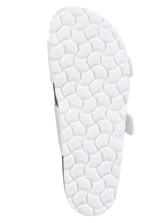 Komfortschuhe - ELENA EDEN Pantolette mit Glitzersteinchen verzierten Schließen, in Größe 036 bis 042, in Farbe WEISS Ansicht 3