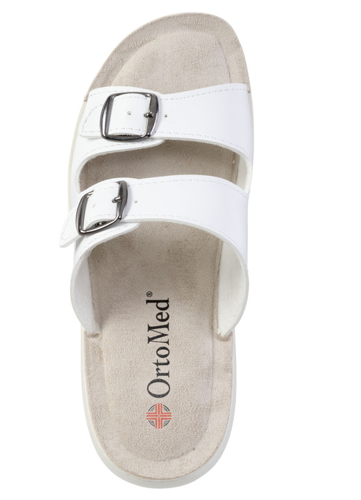 Mode - Zweierpack Pantoletten aus Nubuk- und Nappasynthetik, in Größe 036 bis 042, in Farbe 1X SCHWARZ, 1X WEISS Ansicht 5