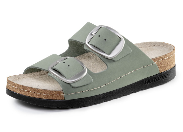 Komfortschuhe - ELENA EDEN Pantolette aus Nubukleder, in Größe 036 bis 041, in Farbe MINT Ansicht 1